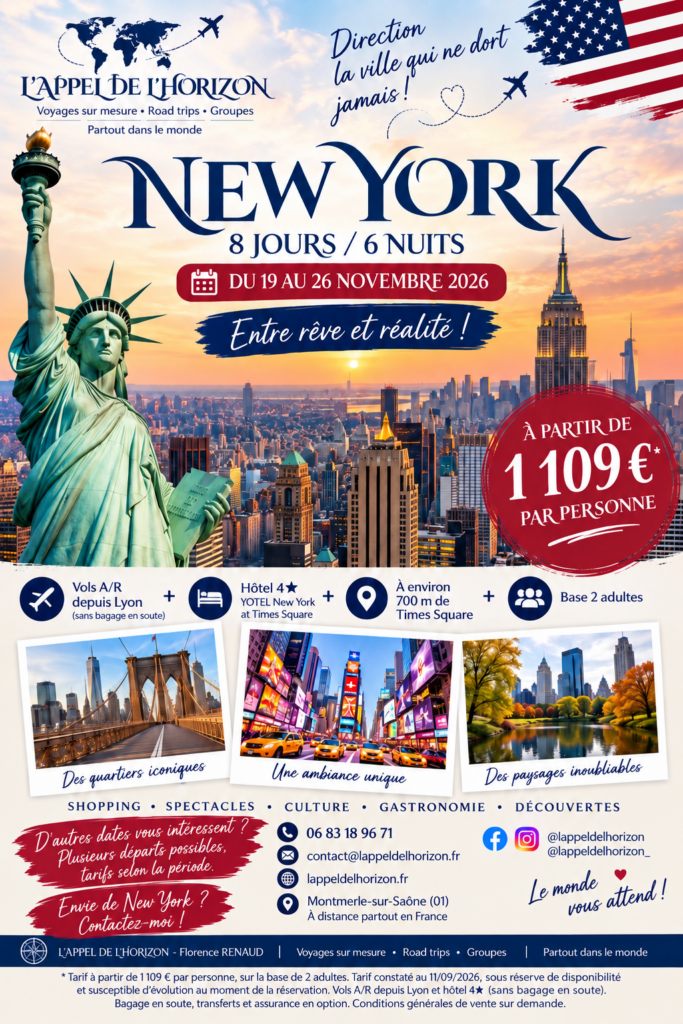 affiche voyage new york rêve et réalité
